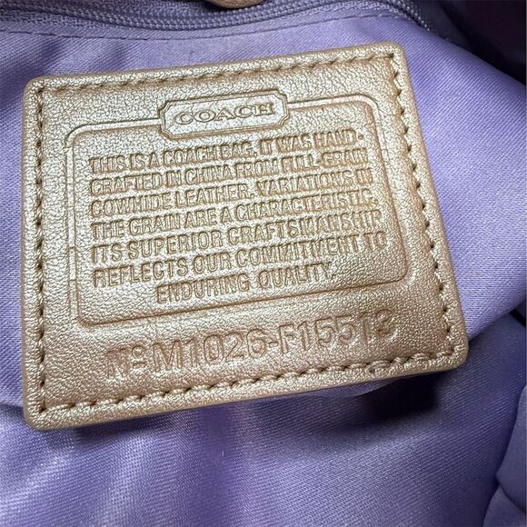 Coach Ashley Large Beige Leather Carryall Satchel Shoulder Bag - Picture 12 of 12